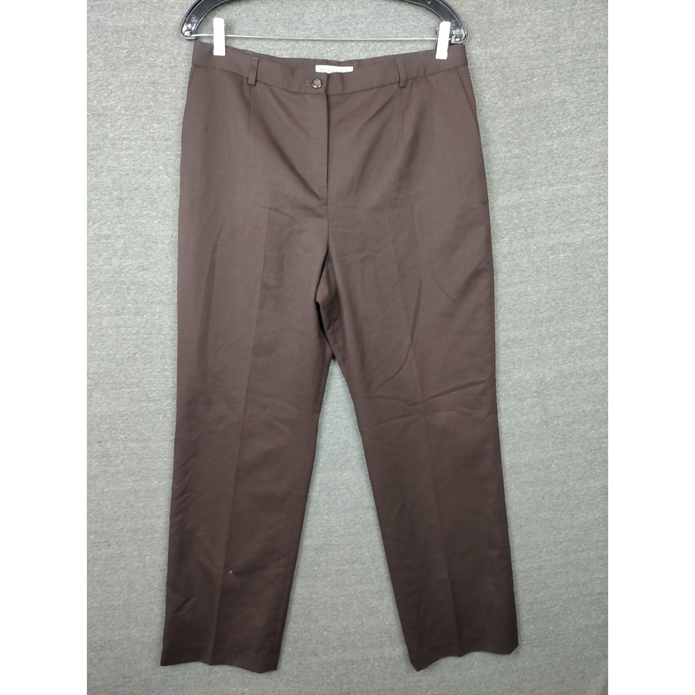 Pendleton Pants Womens 12 Brown Wool Slacks Dress Corporate Dark Academia Preppy